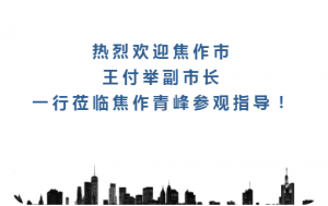 熱烈歡迎焦作市王付舉副市長一行蒞臨焦作青峰參觀指導！
